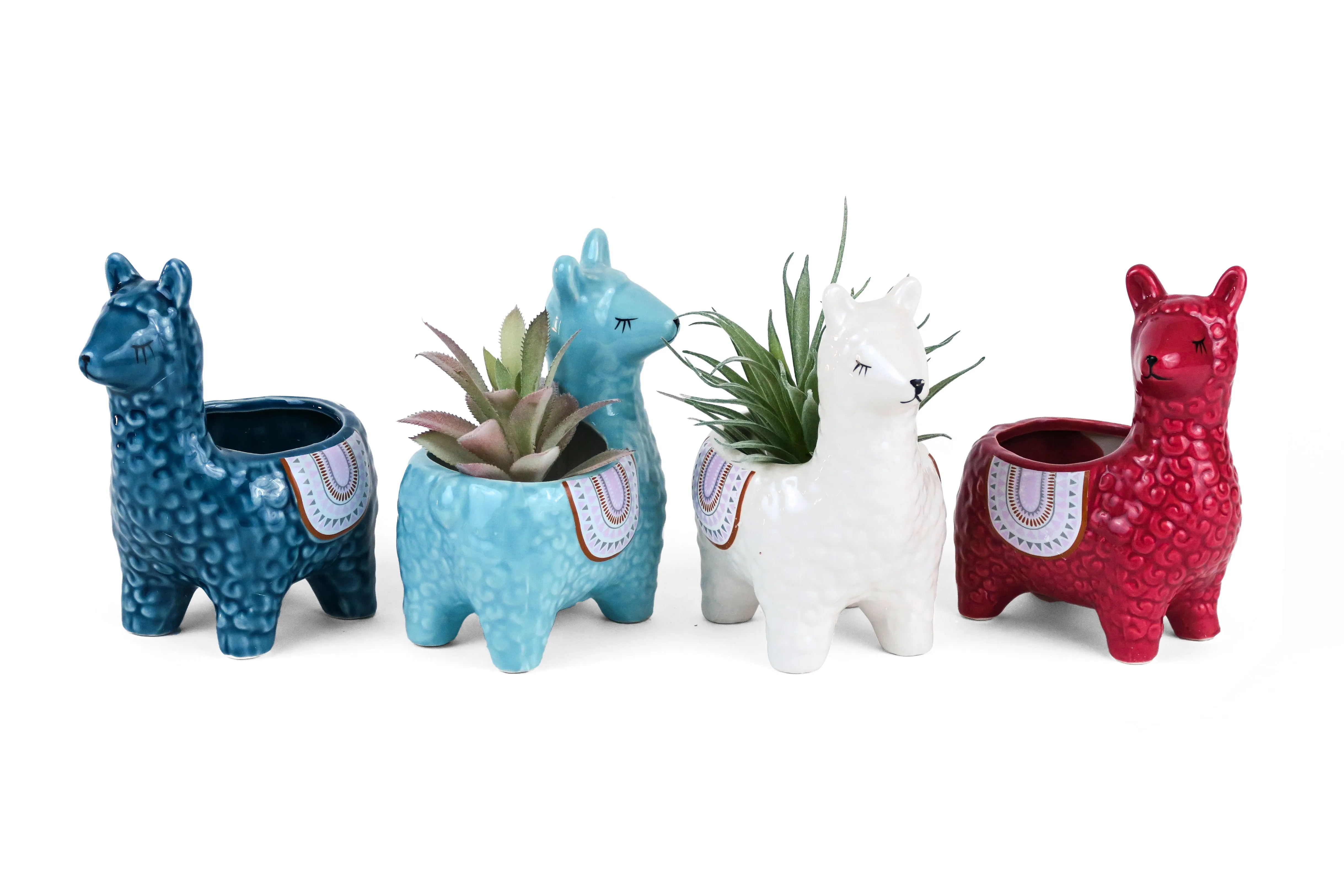 4 Pc. Set Alpaca Succulent Cacti Planter Pots