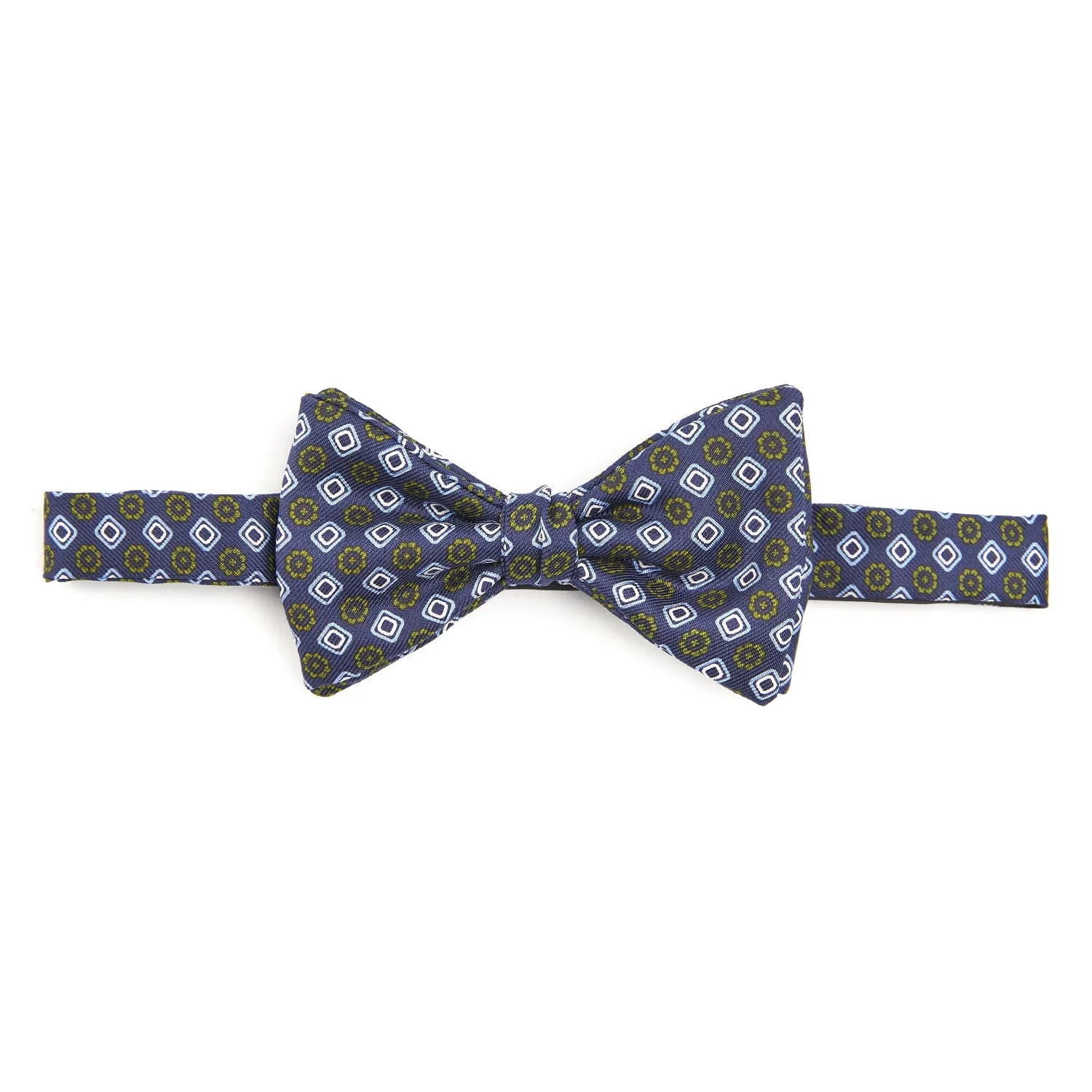 BLUE PRE-KNOTTED SILK BOWTIE