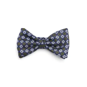 BLUE PRE-KNOTTED SILK BOWTIE