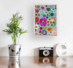 Bright & Bold - Turquoise Mini Framed Canvas