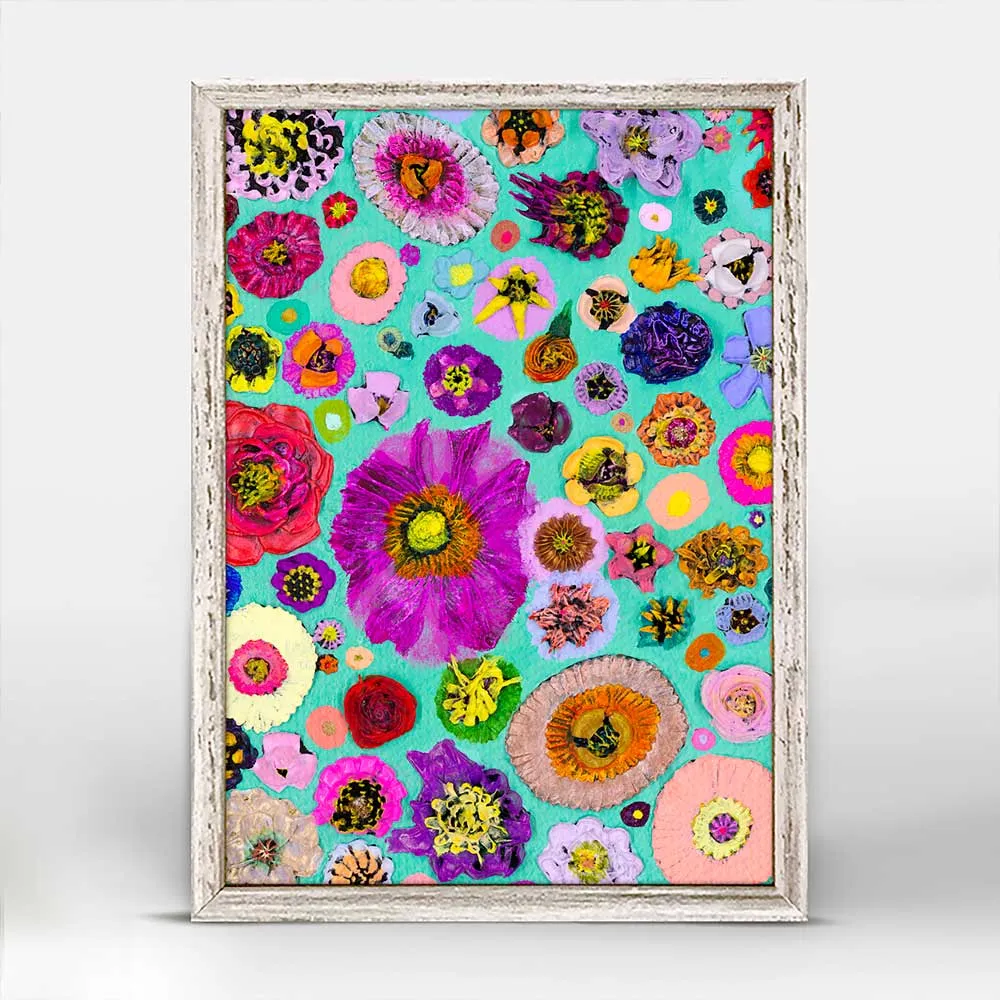 Bright & Bold - Turquoise Mini Framed Canvas