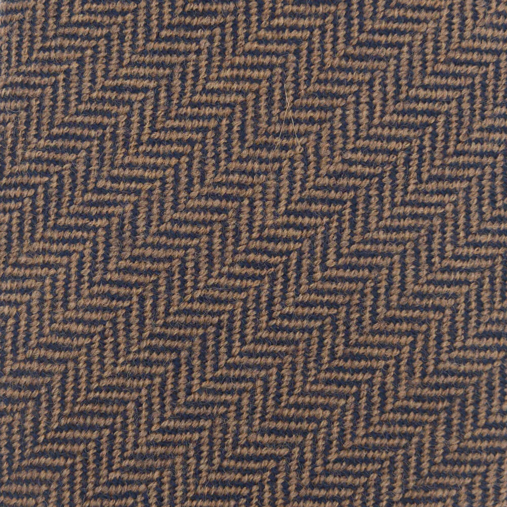 Brown Herringbone Virgin Wool Tie