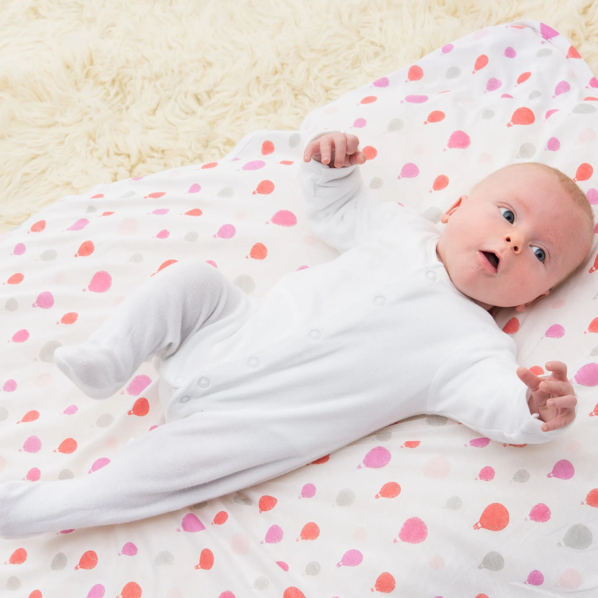 Bubble - Baby Swaddle Bamboo (Dreamtime Pink Girls Set of 3)