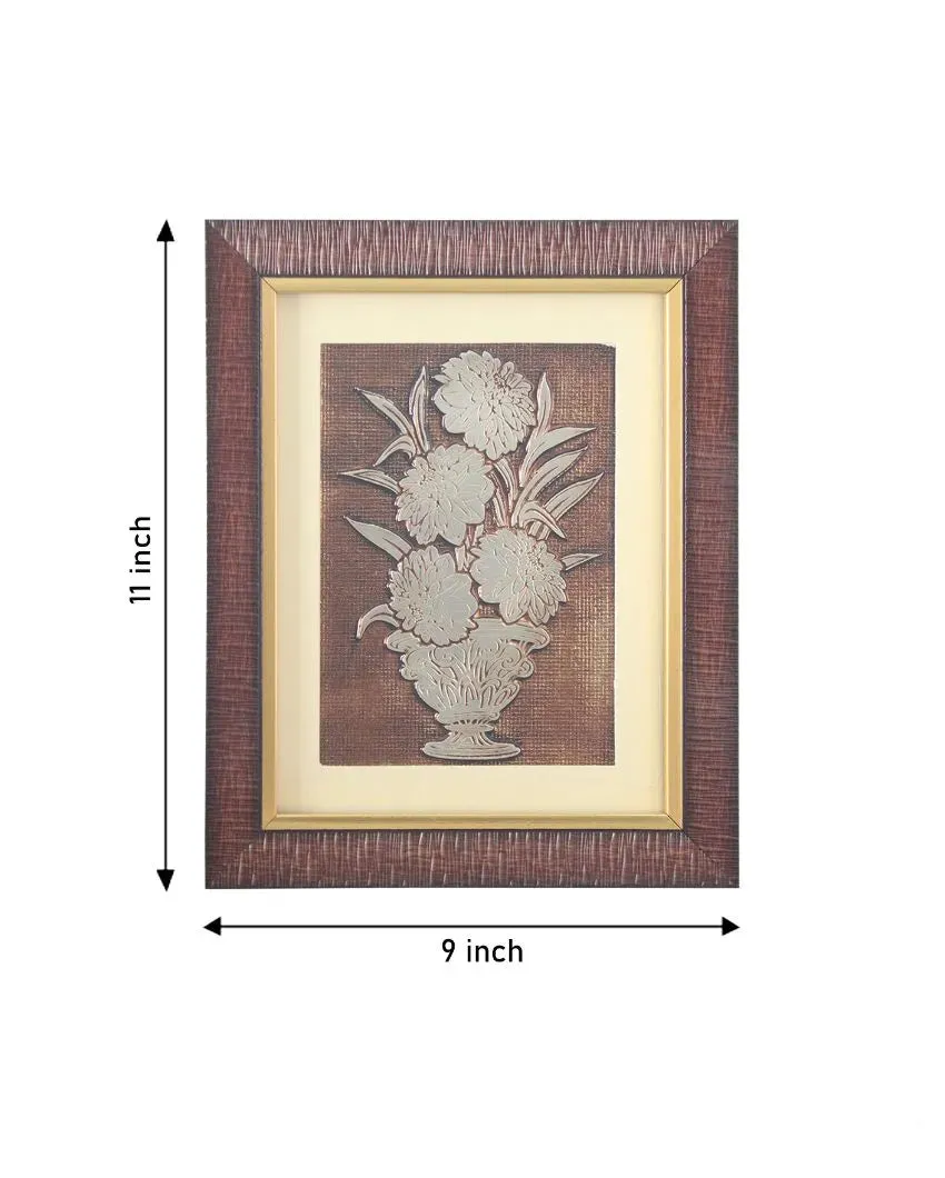Candytuft Egyptian Flower Bouquet Foil Wall Painting | 9 x 11 inches
