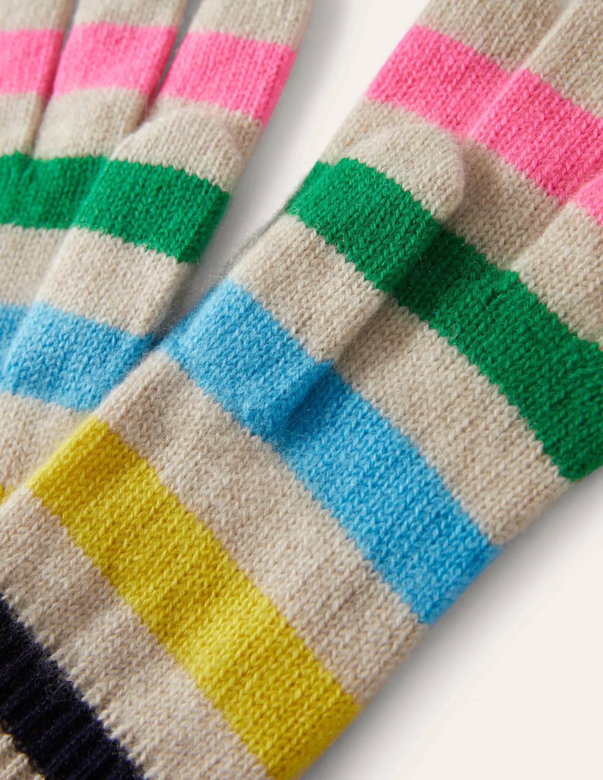 Cashmere Gloves-Multi Stripe