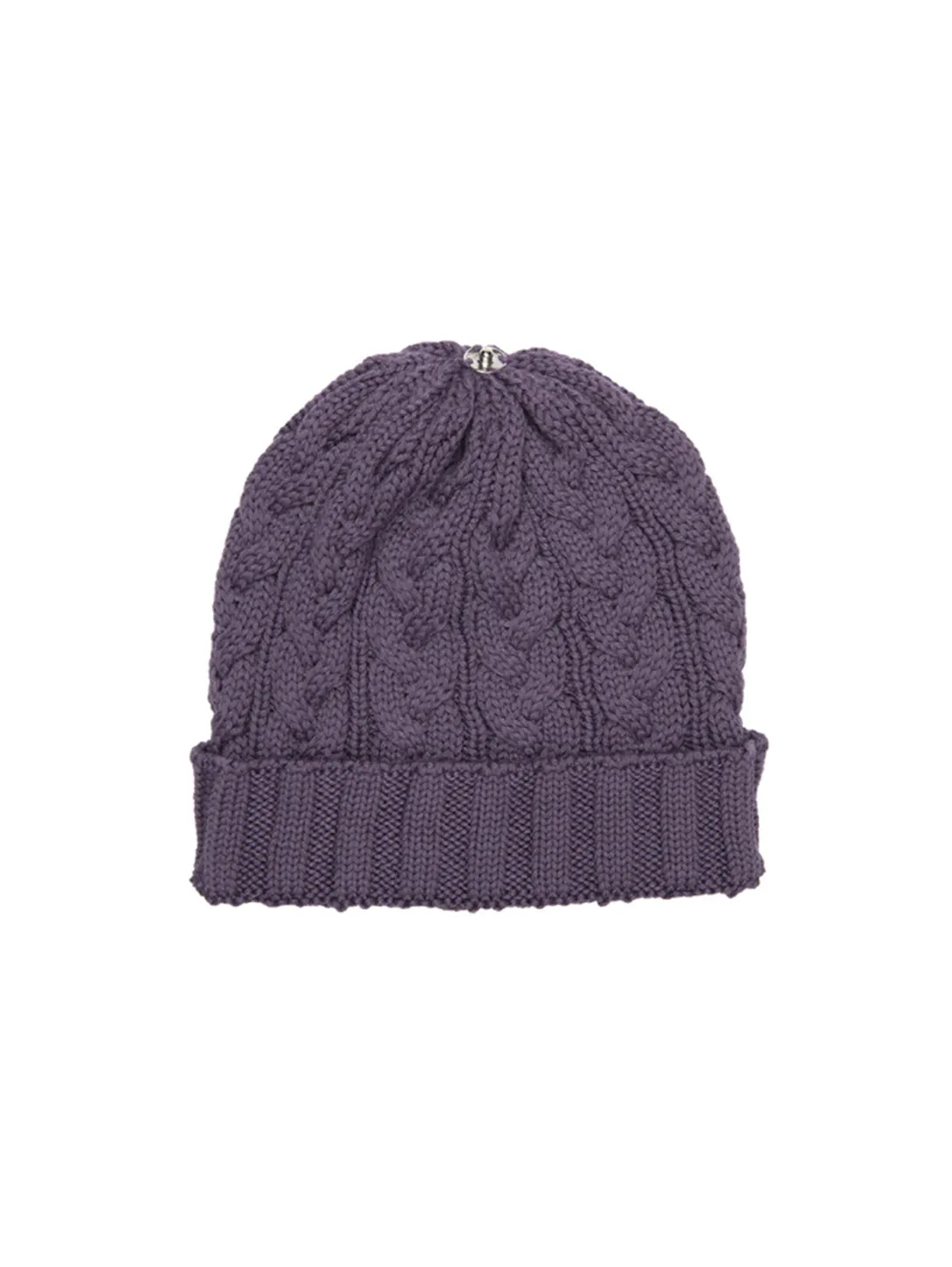 Charlie Cable Knit Hat - Smokey Purple