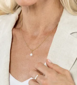CLEO PEARL NECKLACE | GOLD