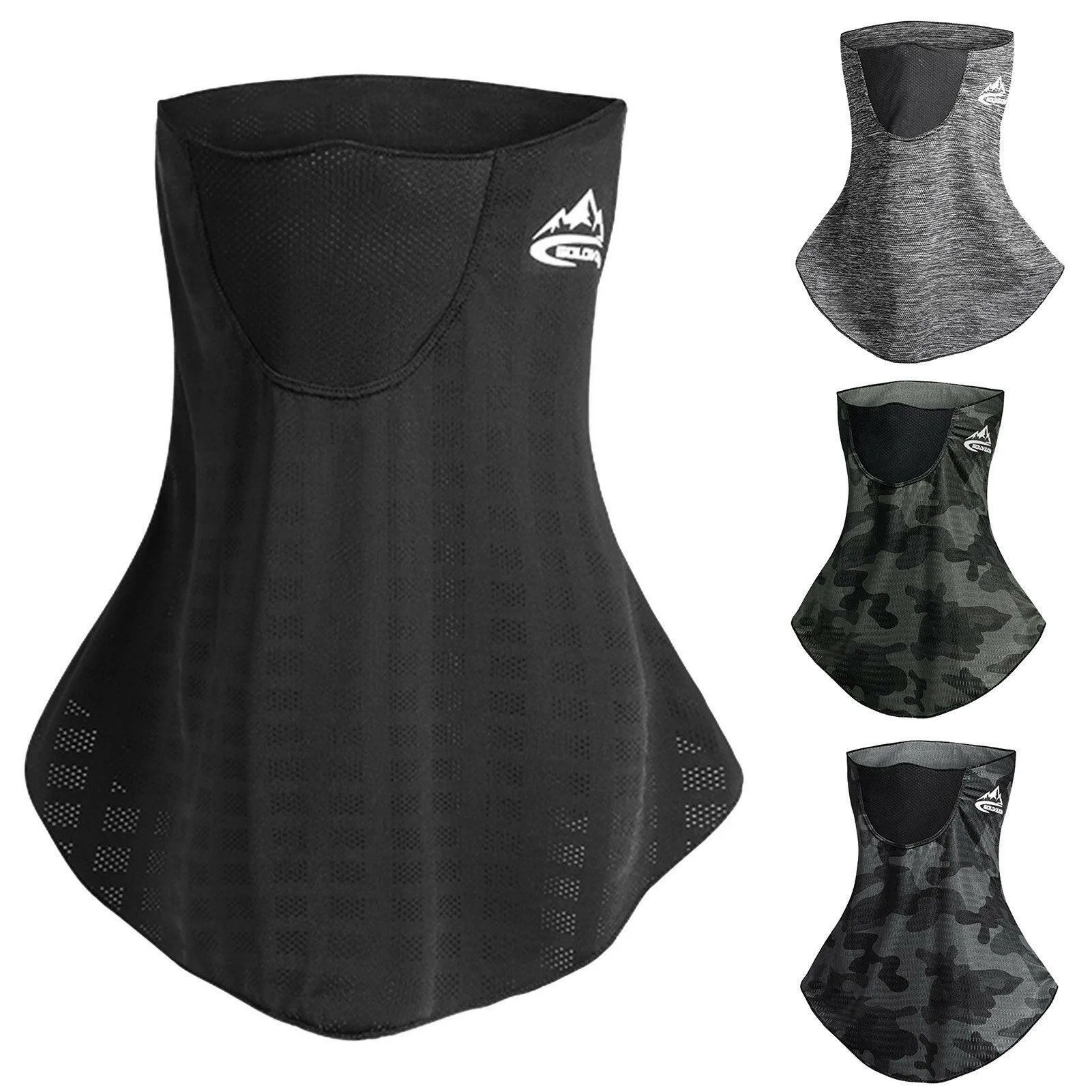 Cycling Neck Gaiter Face Mask Breathable Mesh Holes Sun UV Protection Mouth Cover