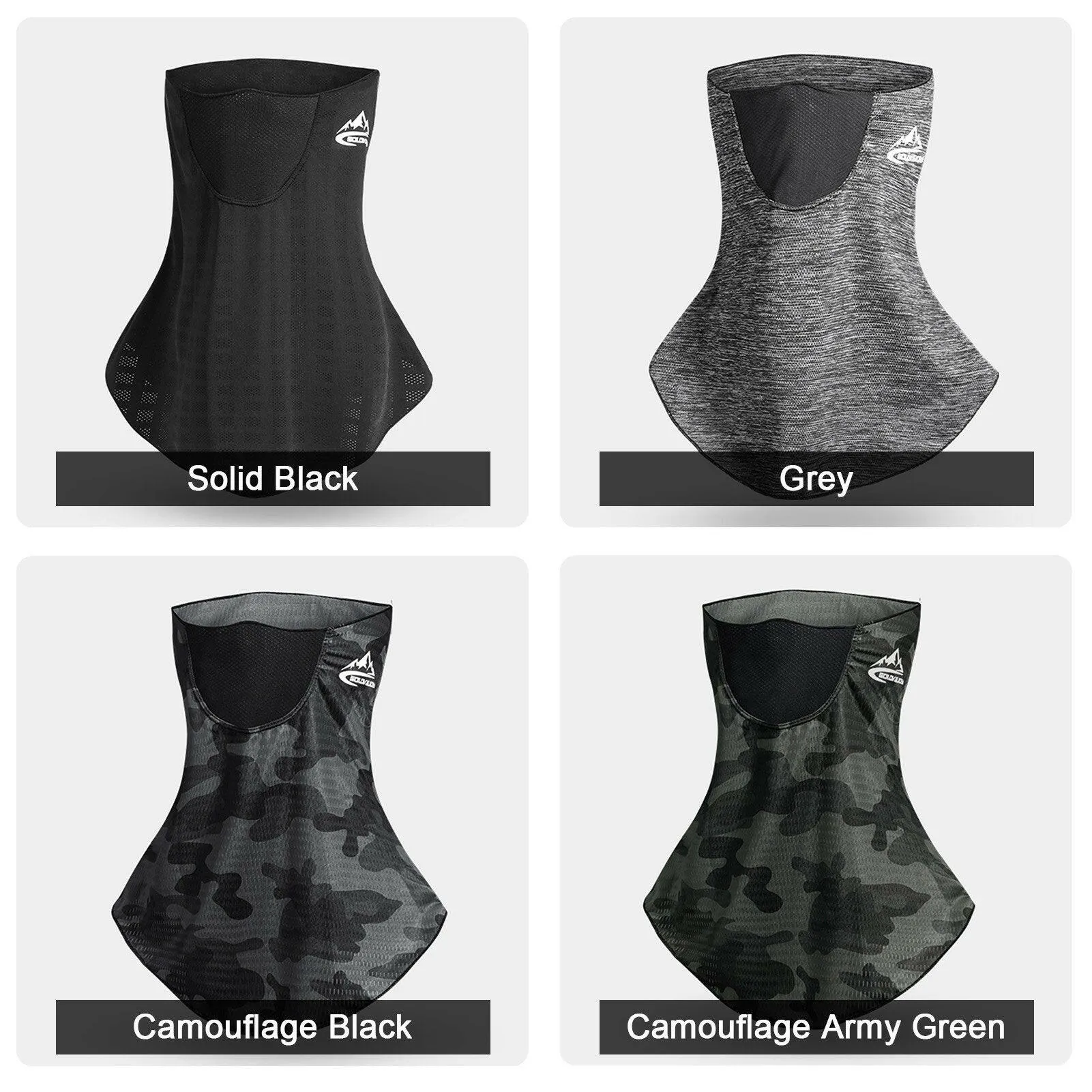 Cycling Neck Gaiter Face Mask Breathable Mesh Holes Sun UV Protection Mouth Cover
