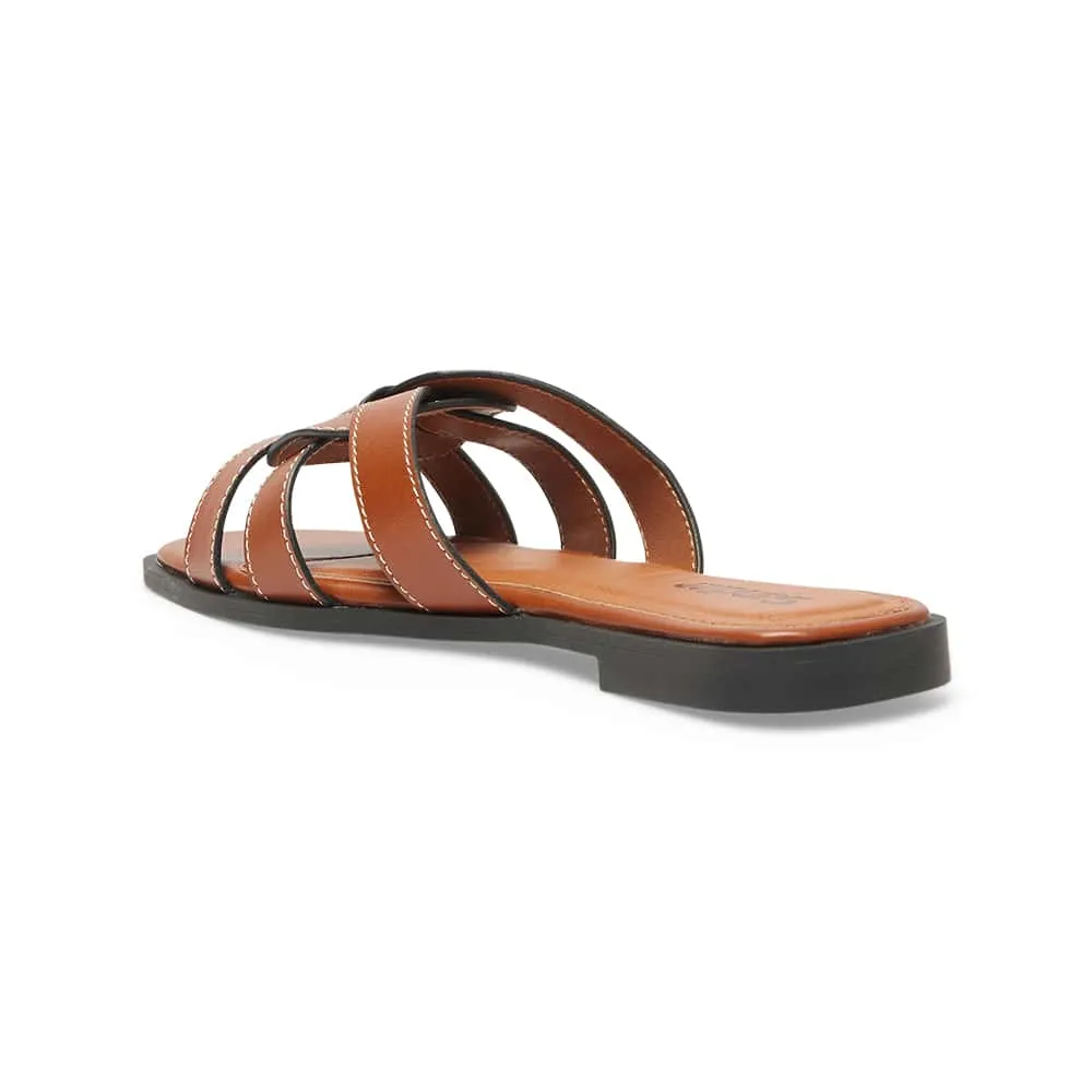 Demi Slide in Tan Smooth