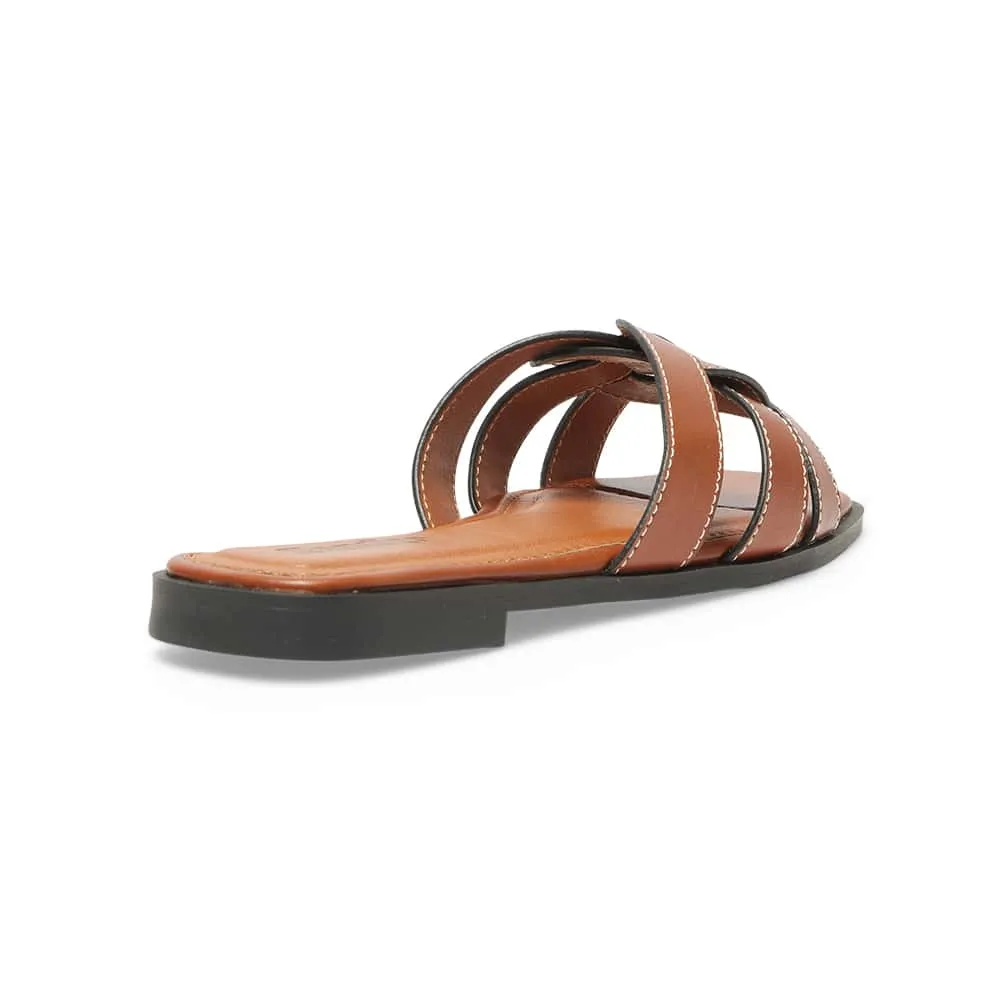 Demi Slide in Tan Smooth