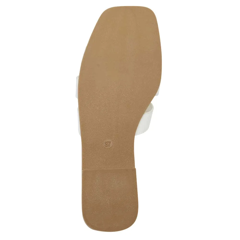 Demi Slide in White Smooth