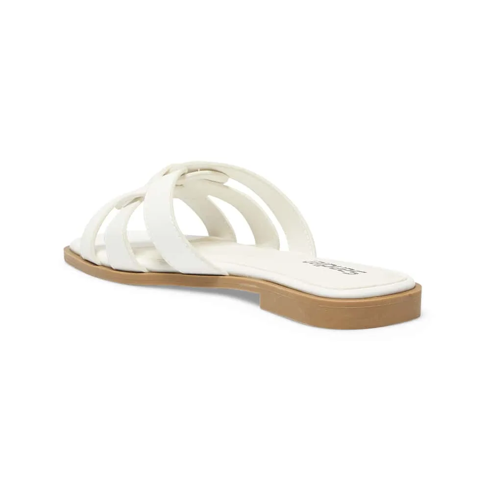 Demi Slide in White Smooth