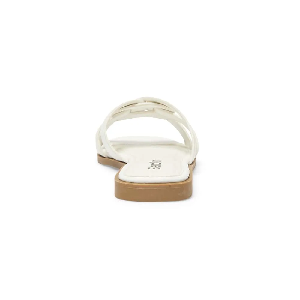 Demi Slide in White Smooth