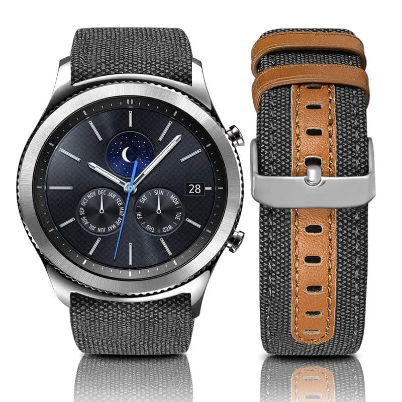 Denim & Leather Watch Straps Compatible with the Tissot 22mm Range
