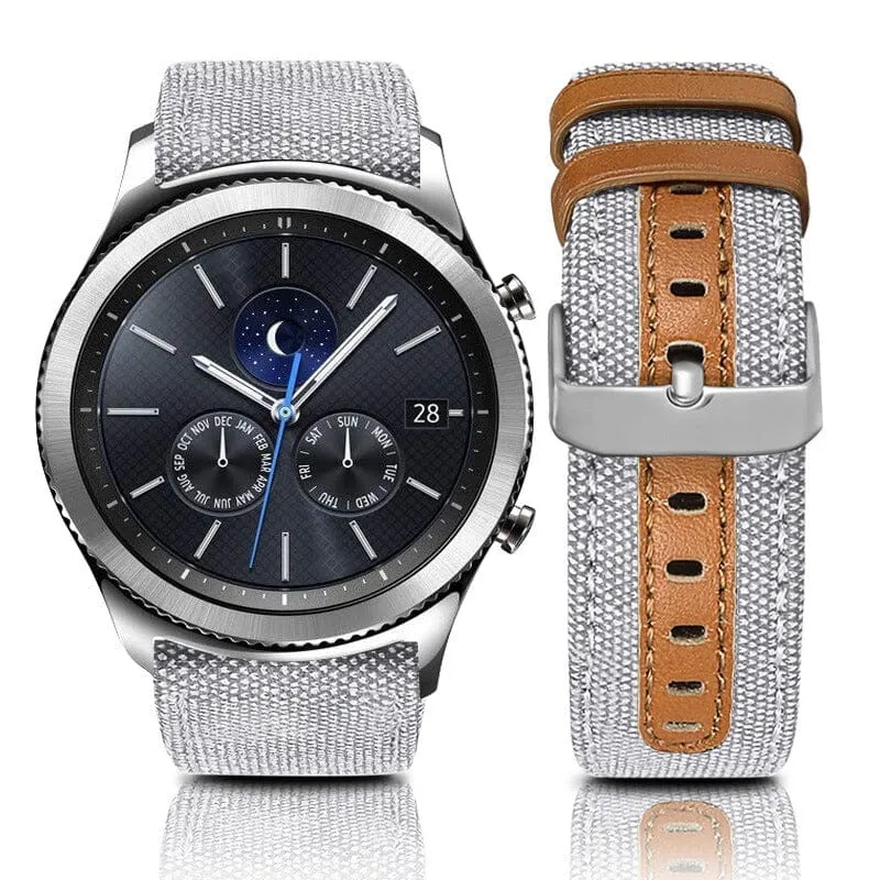 Denim & Leather Watch Straps Compatible with the Tissot 22mm Range