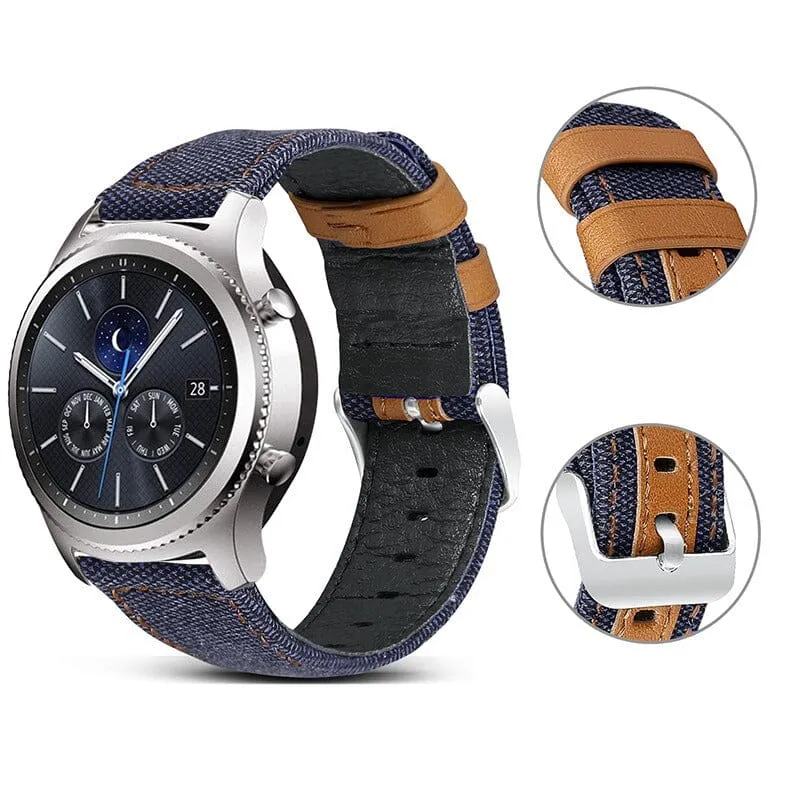 Denim & Leather Watch Straps Compatible with the Tissot 22mm Range