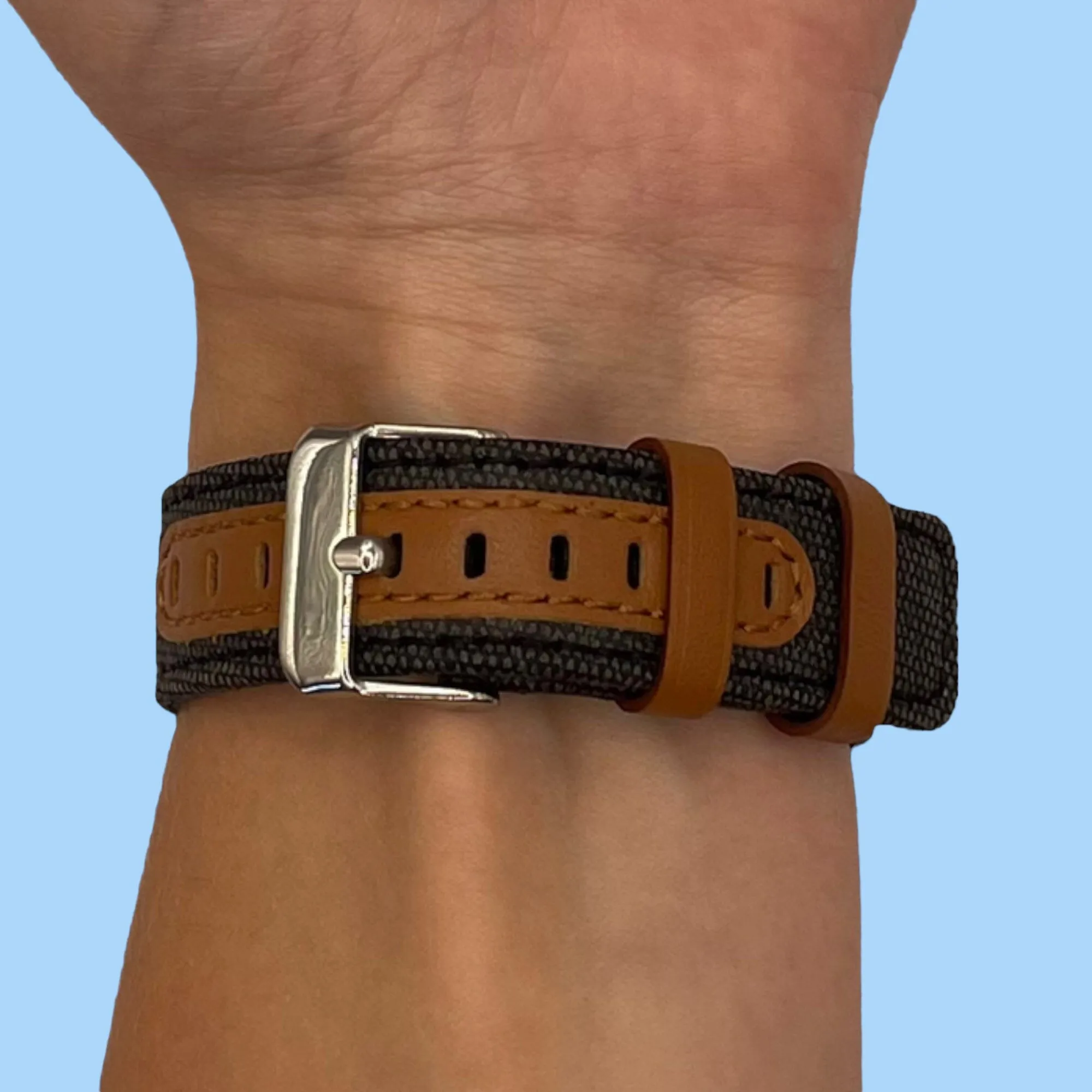 Denim & Leather Watch Straps Compatible with the Tissot 22mm Range