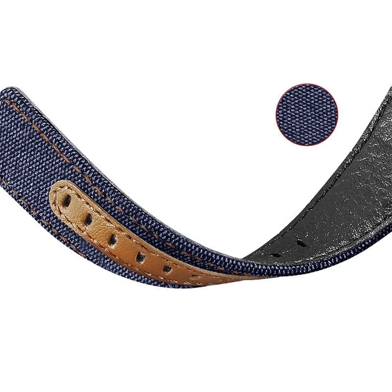 Denim & Leather Watch Straps Compatible with the Tissot 22mm Range