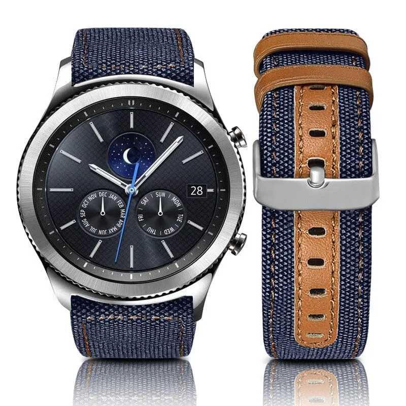 Denim & Leather Watch Straps Compatible with the Tissot 22mm Range