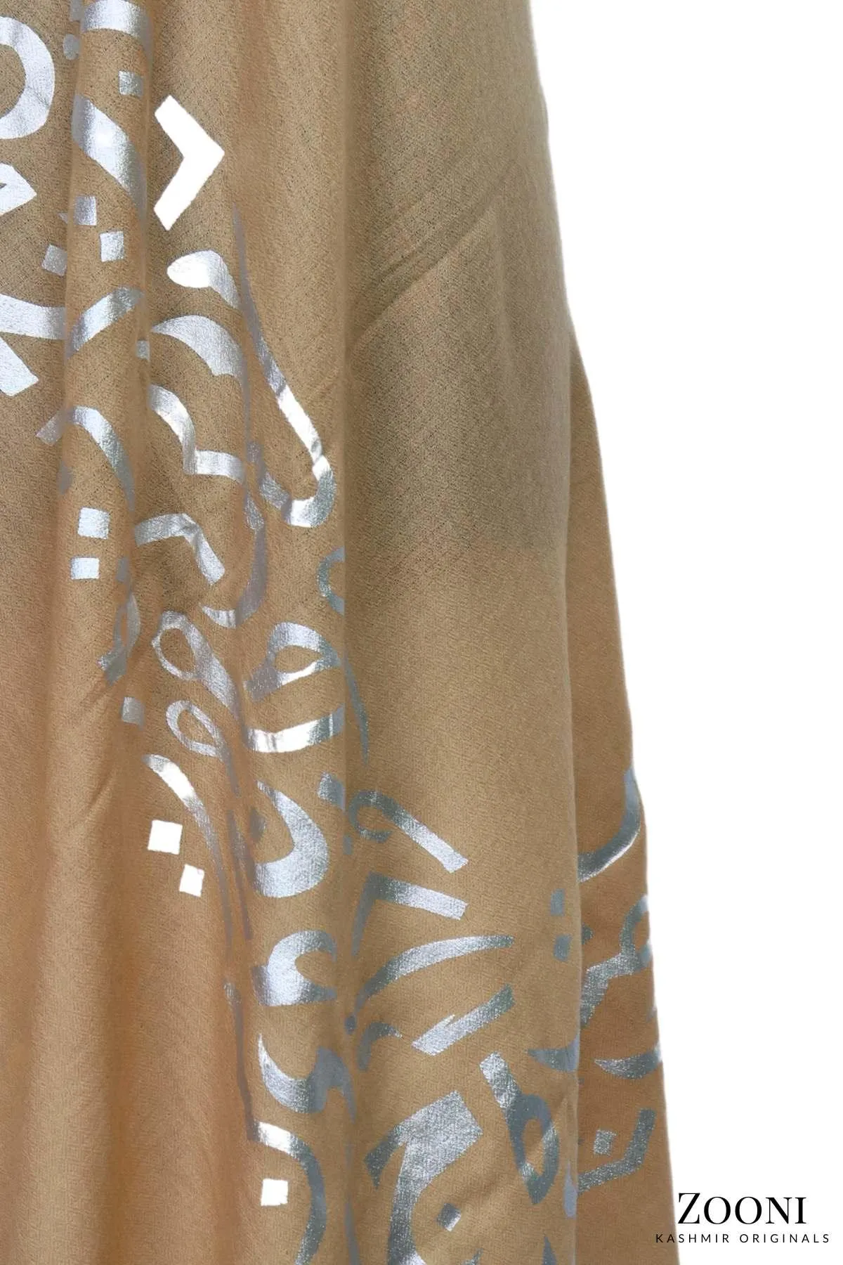 Foil Calligraphy Soft Wool Wrap
