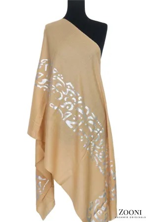 Foil Calligraphy Soft Wool Wrap