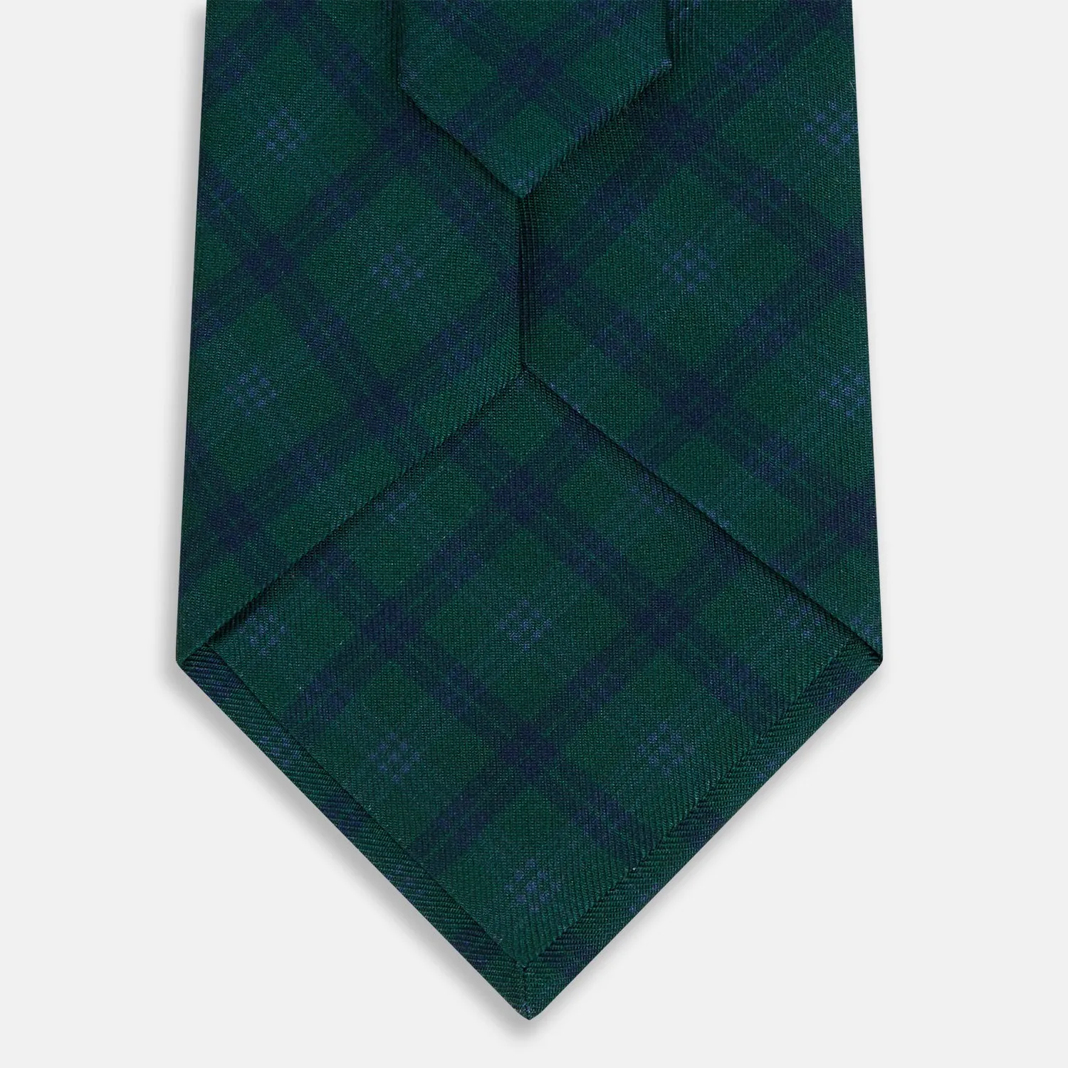 Forest Melange Tartan Plaid Silk Tie