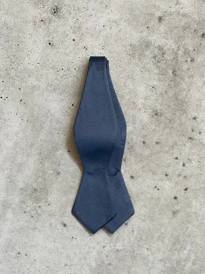 Galaxy Blue Satin Silk Self-Tie Bow Tie