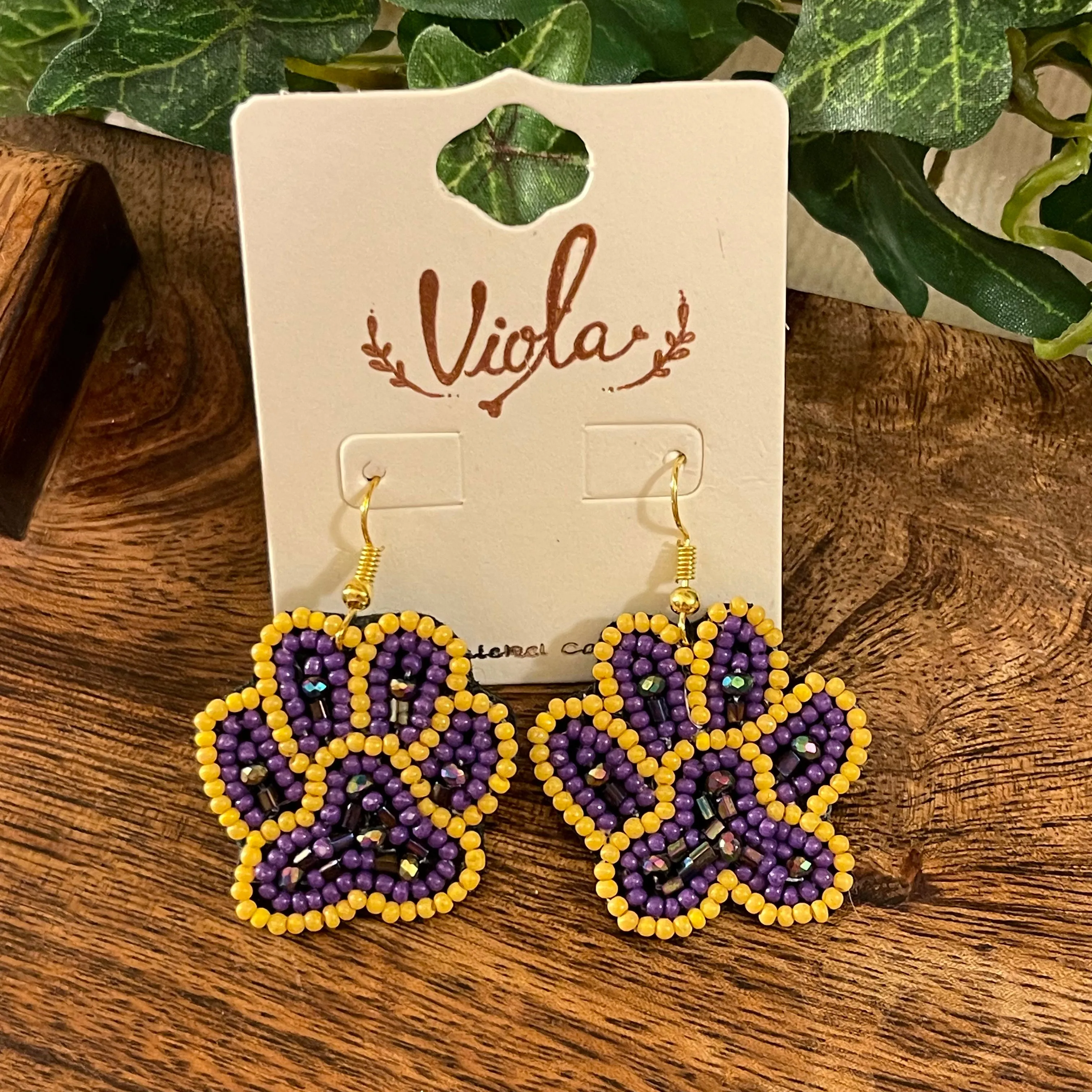 GameDay: Tigers Statement Seed Bead Earrings