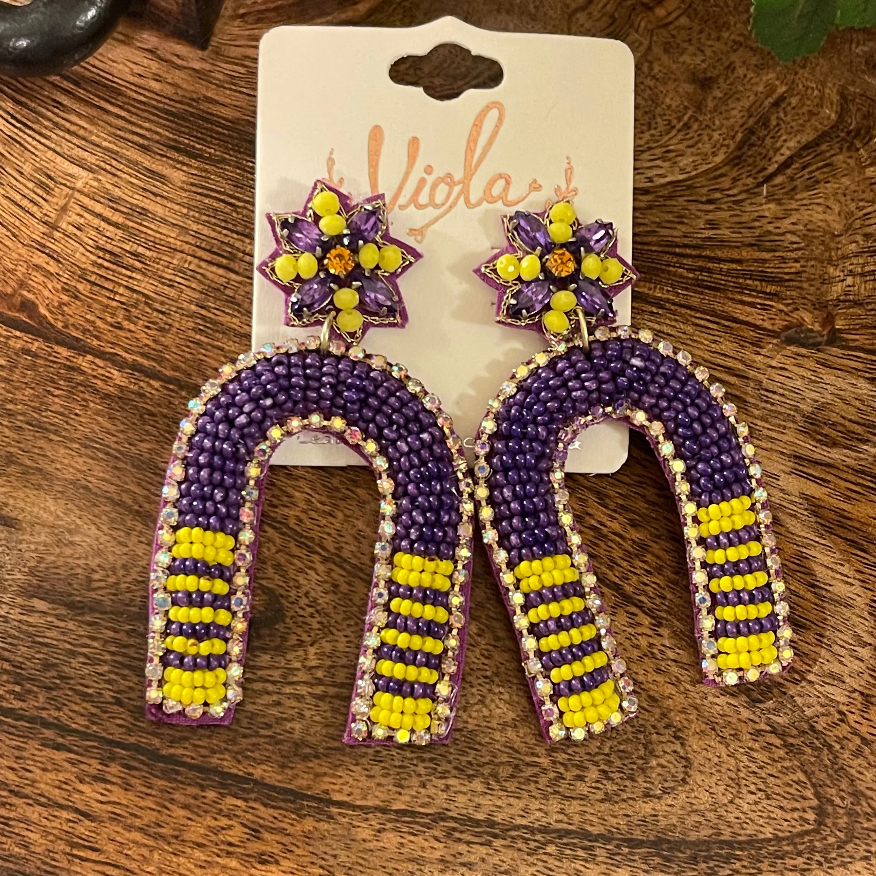 GameDay: Tigers Statement Seed Bead Earrings