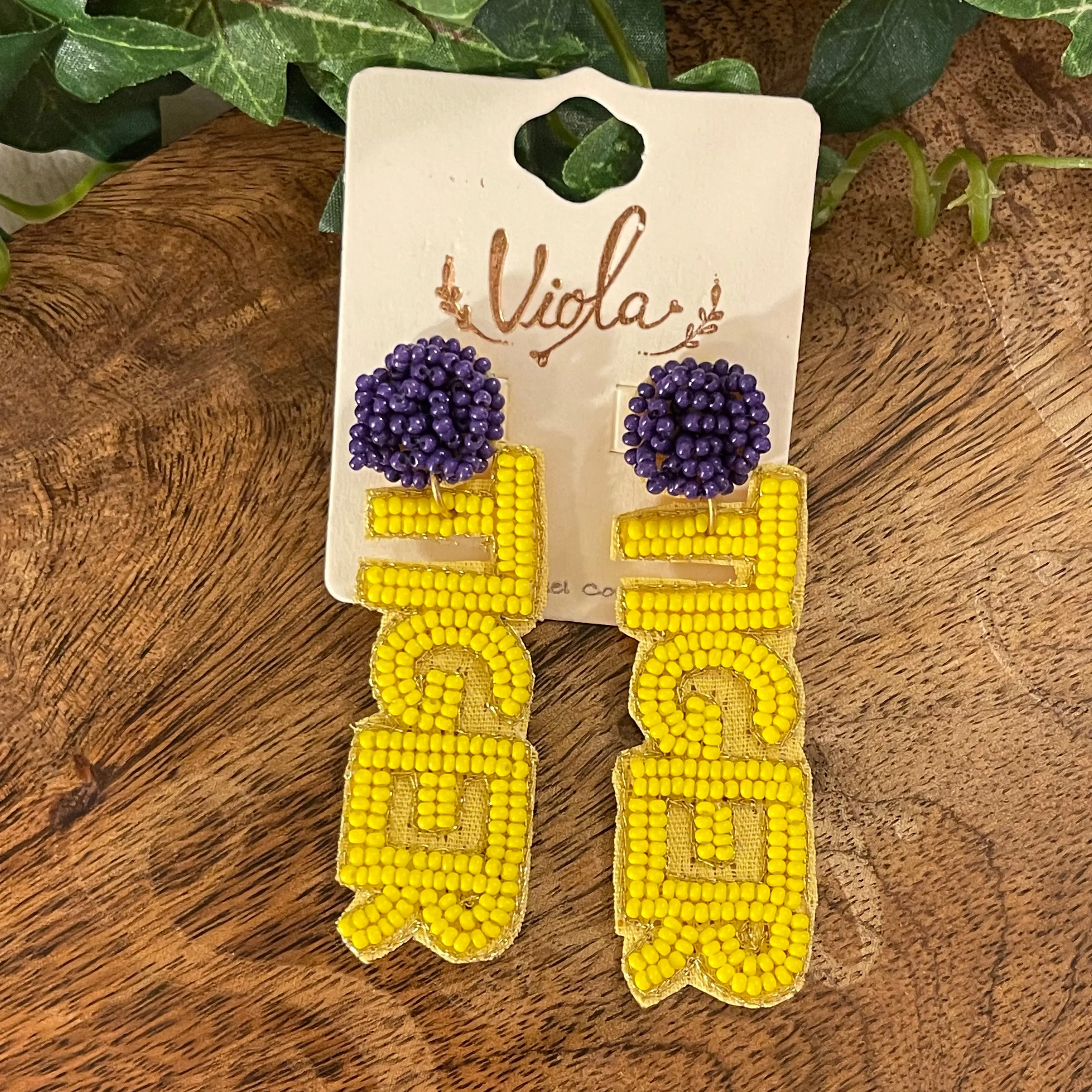 GameDay: Tigers Statement Seed Bead Earrings