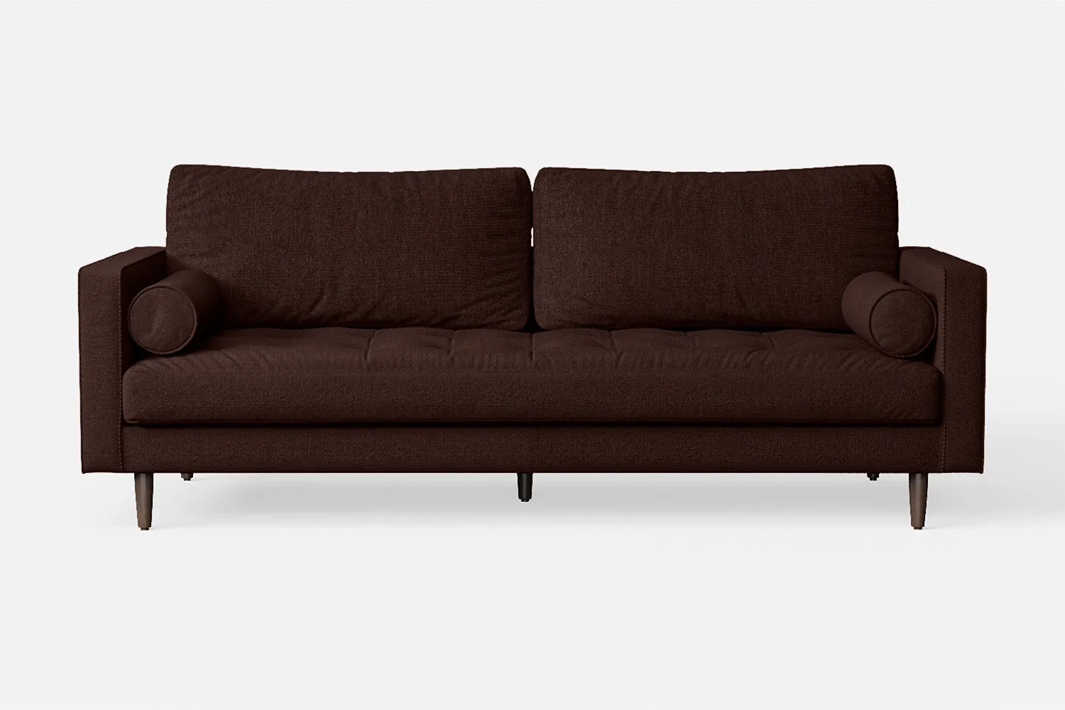 Gela 2 Seater Sofa Coffee Brown Linen Fabric