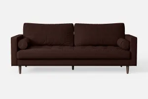 Gela 2 Seater Sofa Coffee Brown Linen Fabric