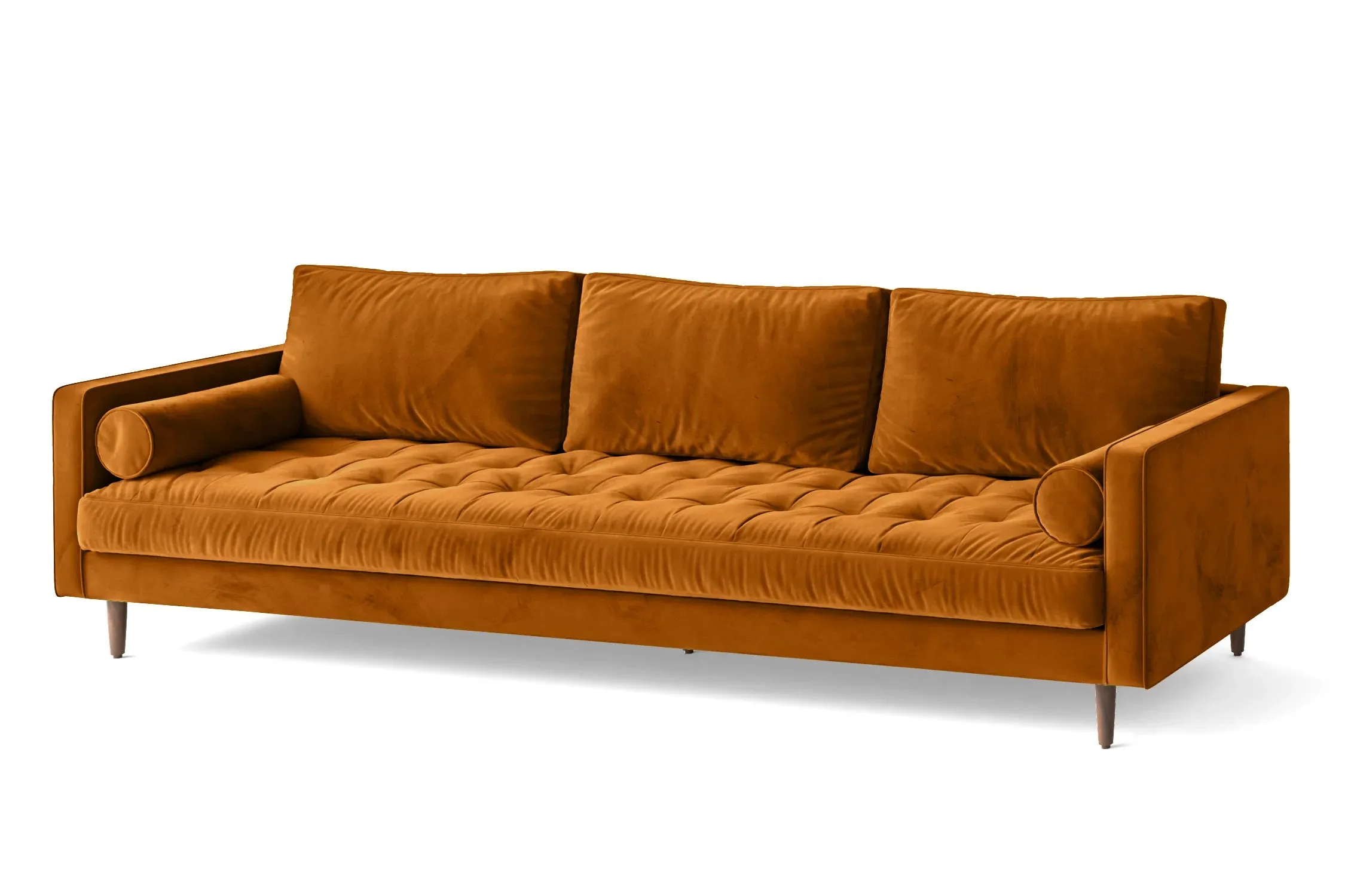 Gela 4 Seater Sofa Gold Velvet