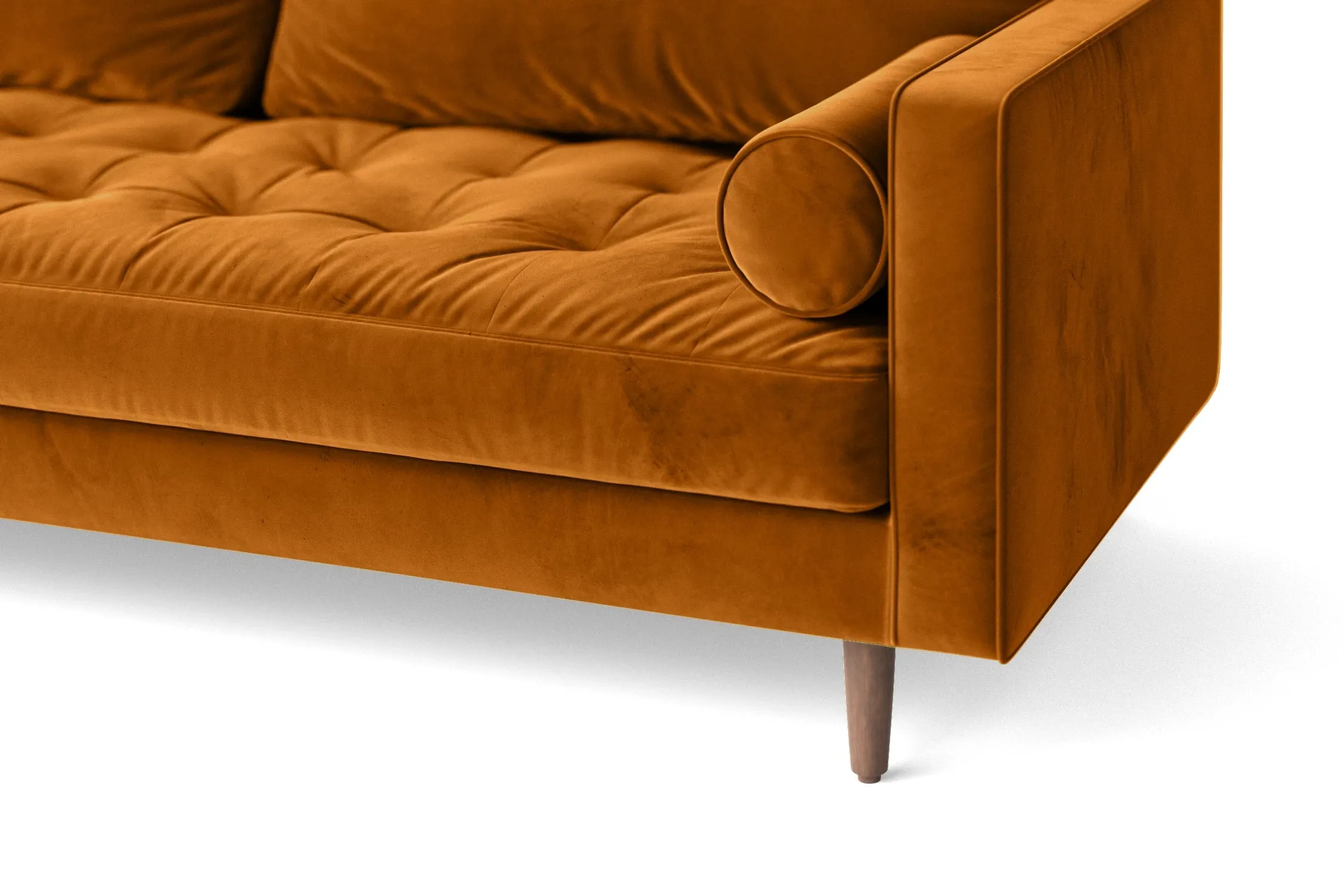 Gela 4 Seater Sofa Gold Velvet