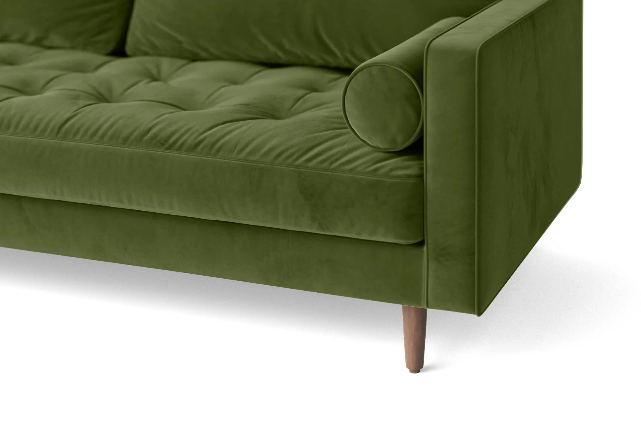 Gela 4 Seater Sofa Lime Velvet
