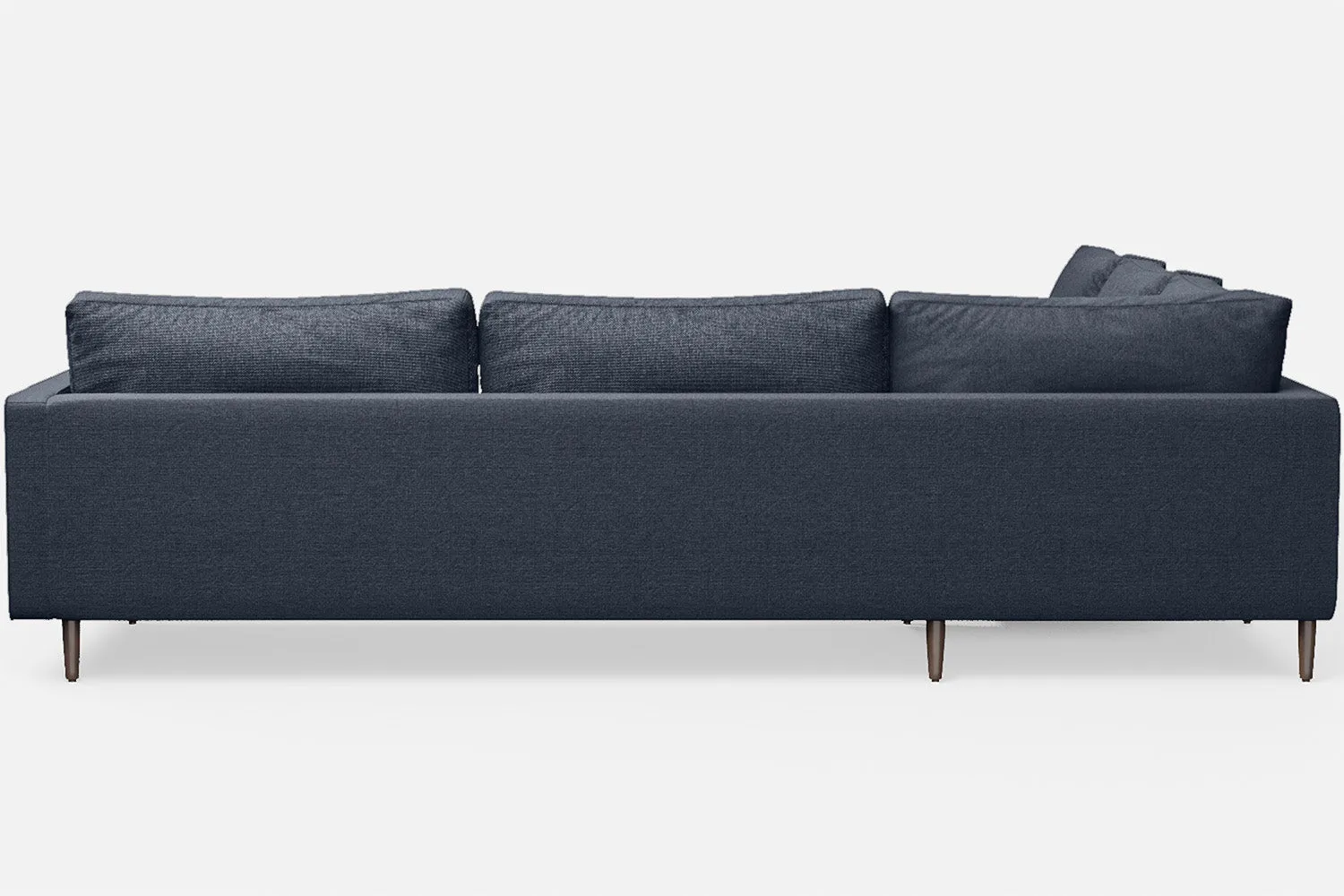Gela 5 Seater Corner Sofa Dark Blue Linen Fabric