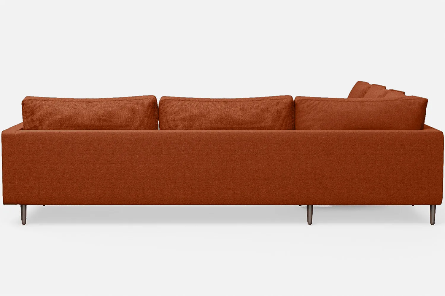 Gela 5 Seater Corner Sofa Orange Linen Fabric