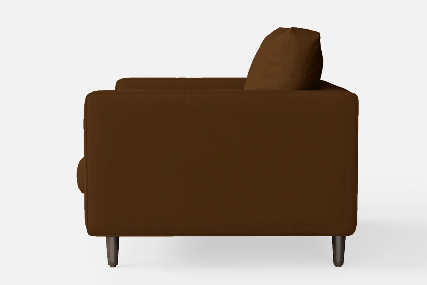 Gela Armchair Walnut Brown Leather