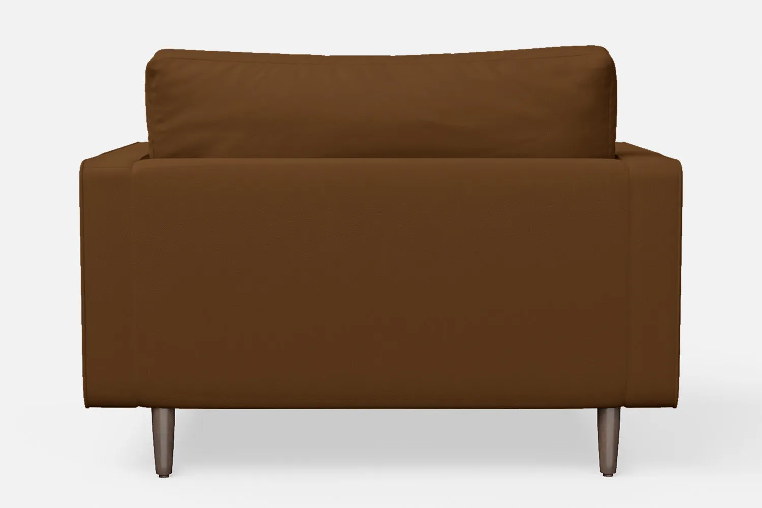 Gela Armchair Walnut Brown Leather