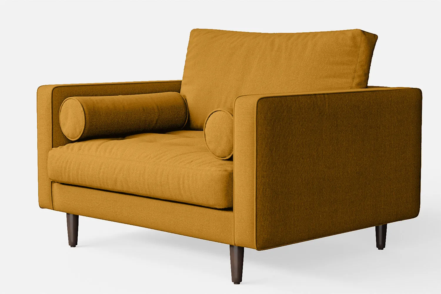 Gela Armchair Yellow Linen Fabric