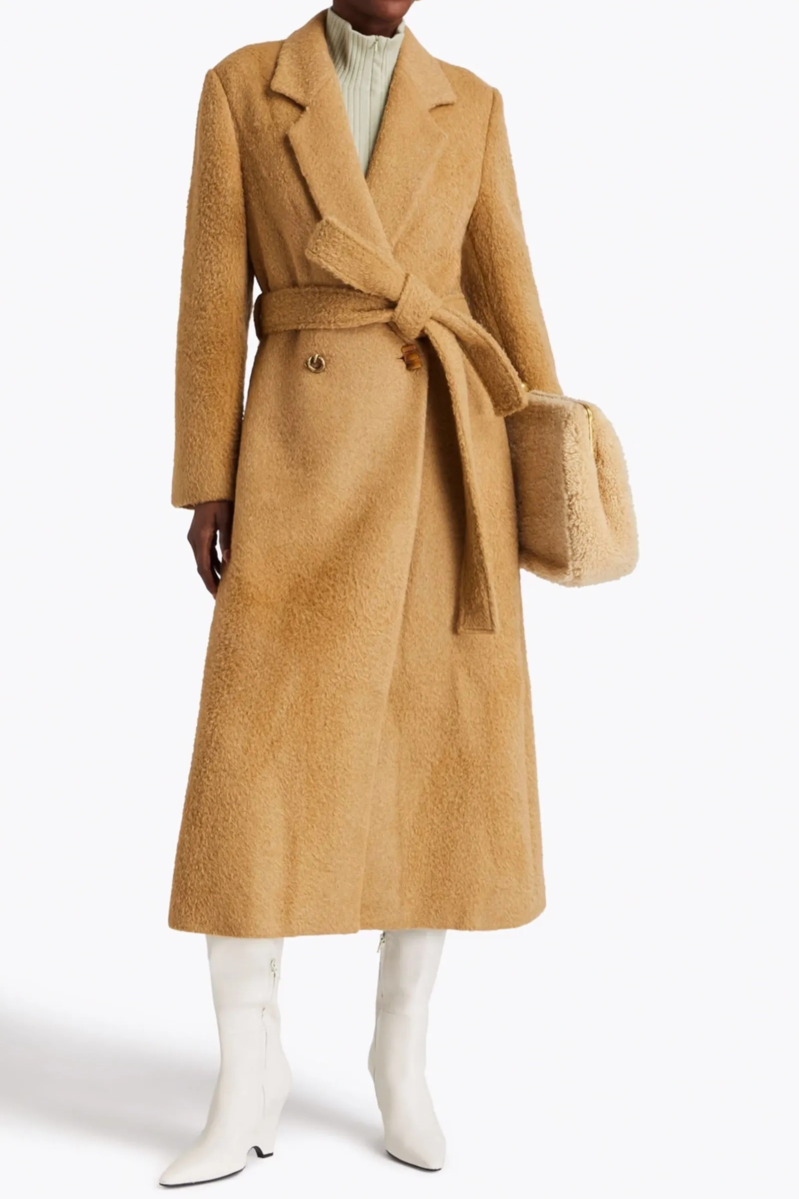 Gracie Double-Breasted Wool-Blend Coat