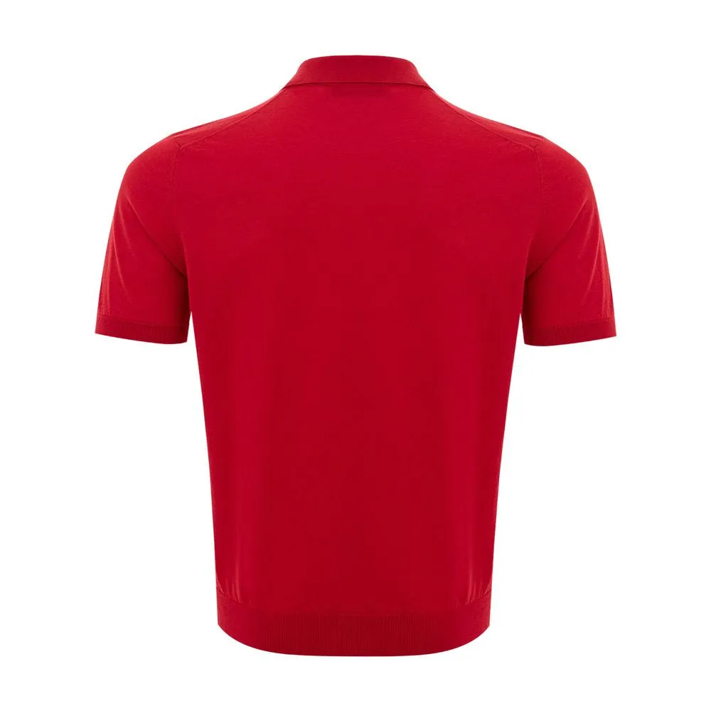 Gran Sasso Elegant Italian Cotton Polo Shirt in Vibrant Red
