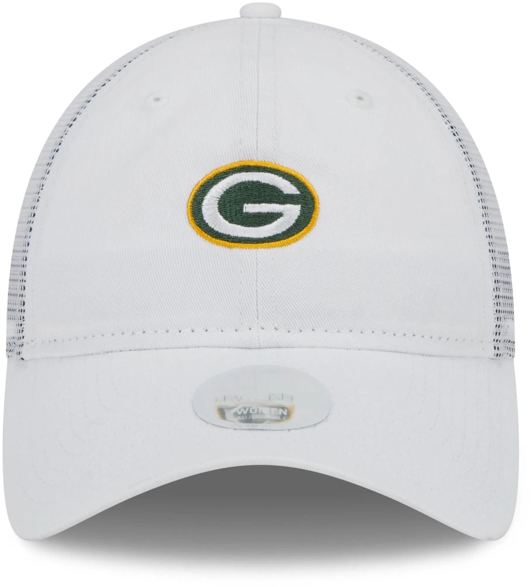 Green Bay Packers Mini 9TWENTY Women's Adjustable Hat, White, One Size