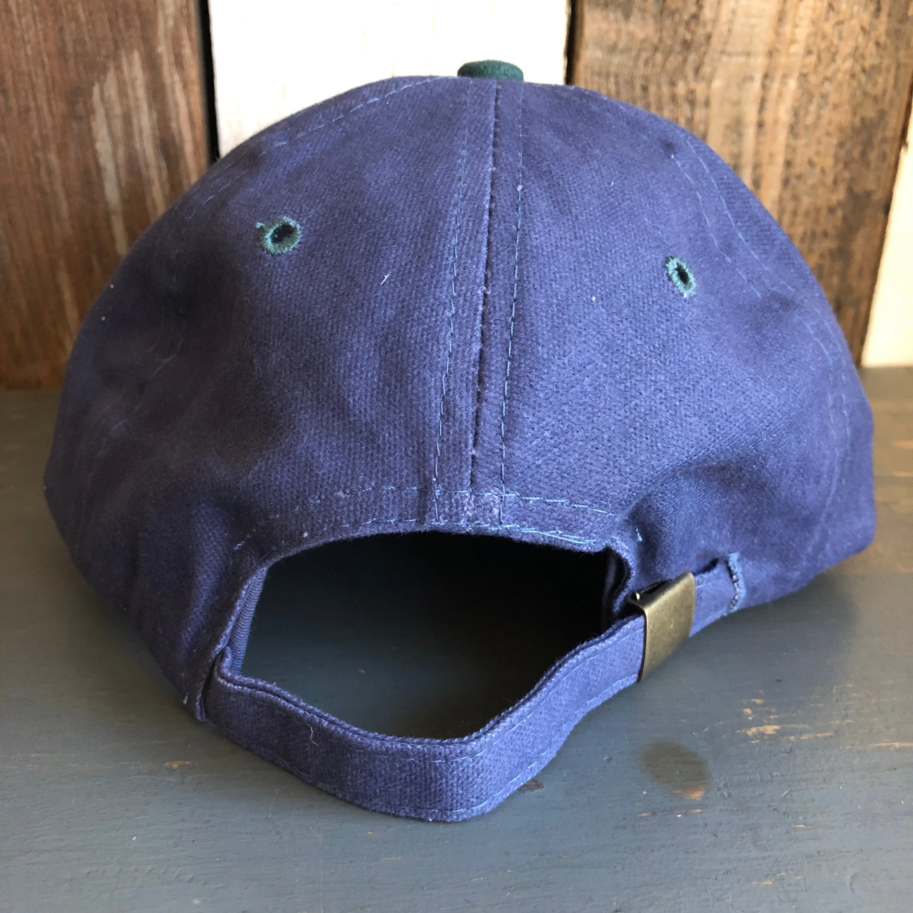 Hermosa Beach BLUE SUPREME HERMOSA - 6 Panel Low Profile Baseball Cap with Adjustable Strap with Press Buckle - Navy/Dark Green