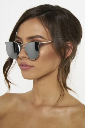 Honey Couture GEORGIE Silver Sunglasses