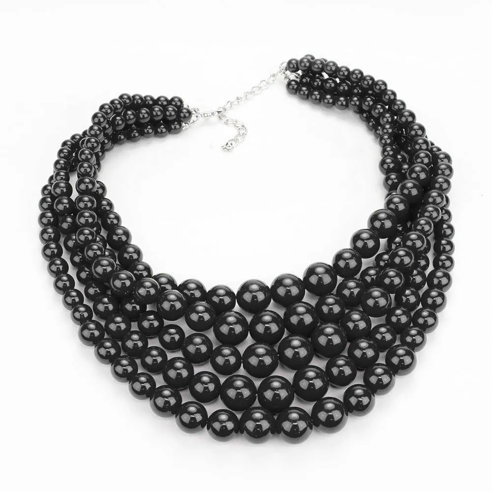 iLLASPARKZ 5Row Strand Pearl Necklace