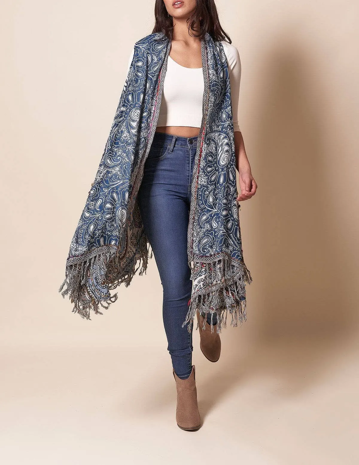 Jaipur Wrap - Deep Blue