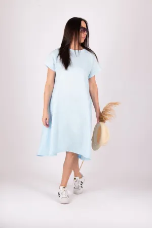 Knee Length Linen Dress ALICIA