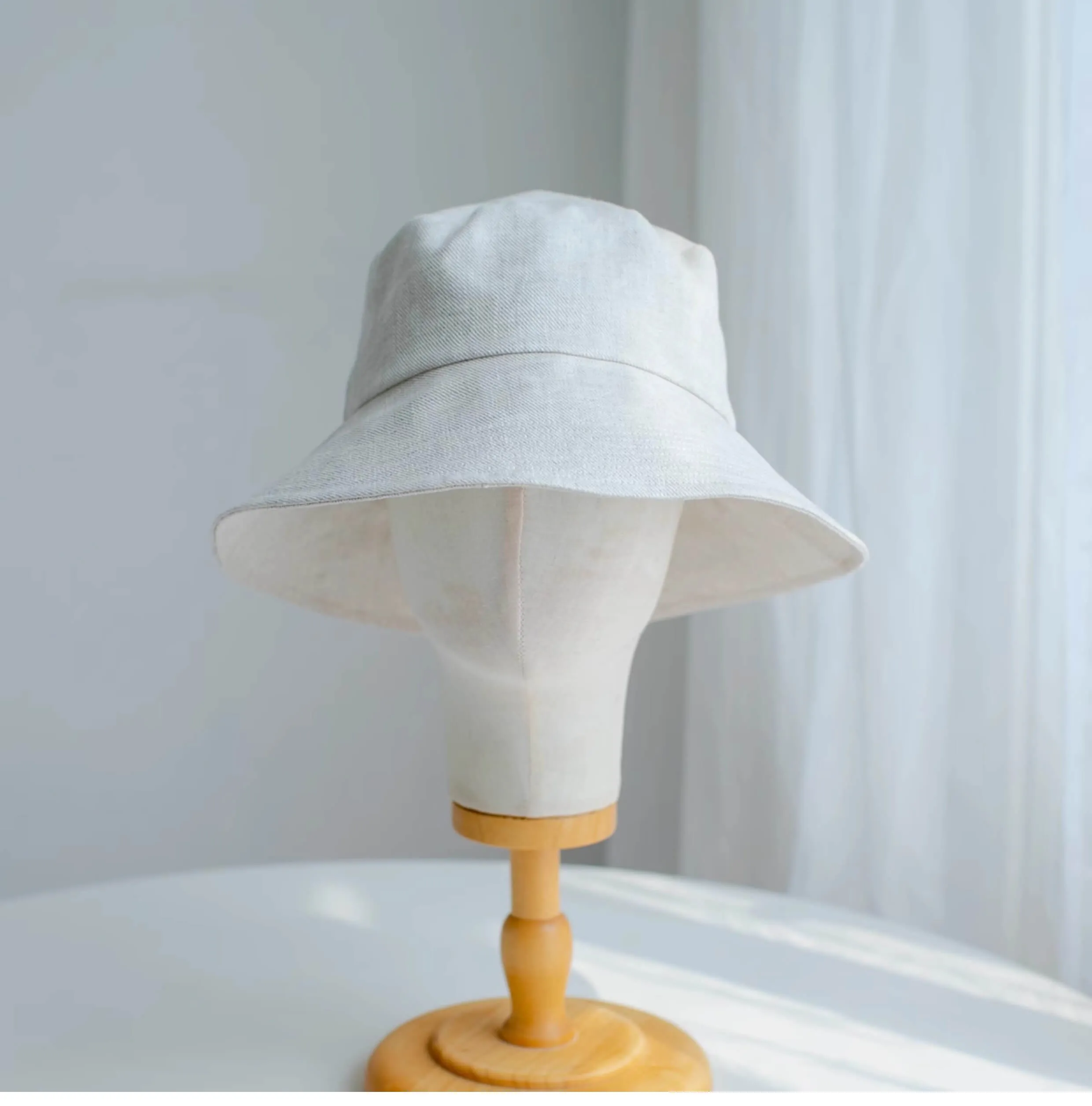 Linen Bucket Hat-Minimalist Design
